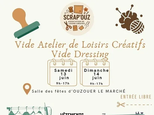 OUZOUER-LE-MARCHÉ (41) - Vide atelier de Loisirs Créatifs, vide...