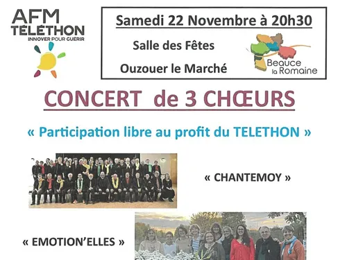 OUZOUER-LE-MARCHÉ (41) - Concert de 3 Chœurs