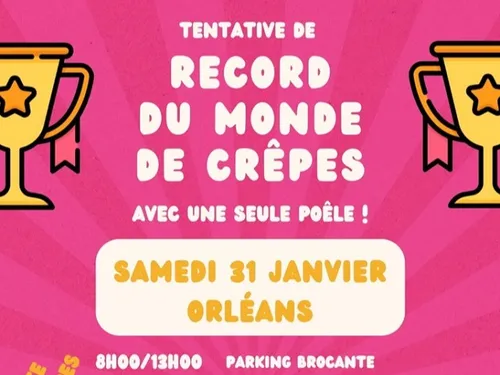 ORLÉANS (45) - Record du monde de crêpes avec une seule poèle !