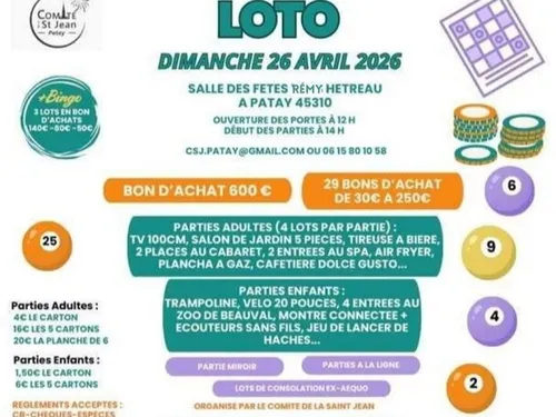 PATAY (45) - Loto du comité de la Saint-Jean