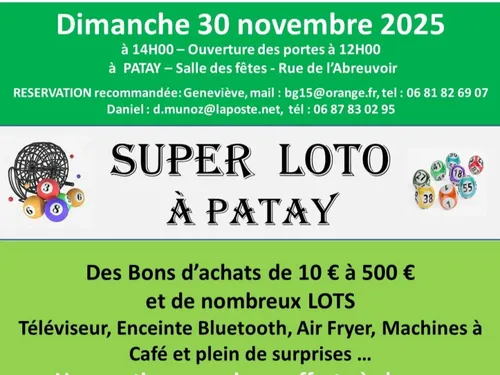 PATAY (45) - Loto du CP Patay et Ping St Jean 45 tennis de table