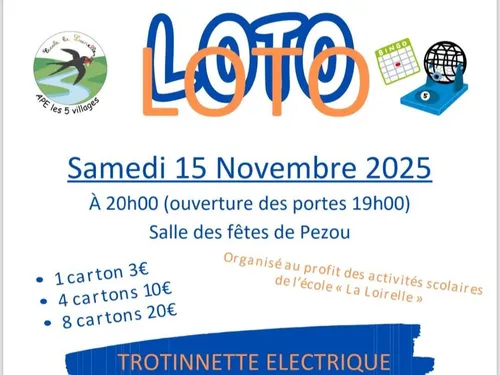 PEZOU (41) - Loto de l'APE Les 5 villages