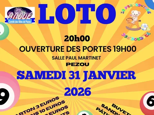 PEZOU (41) - Loto du comité des fêtes et du Rendez-vous des Doudous