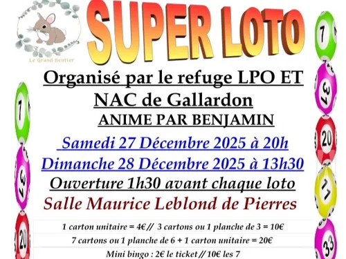 PIERRES - Loto du Refuge LOP et NAC de Gallardon
