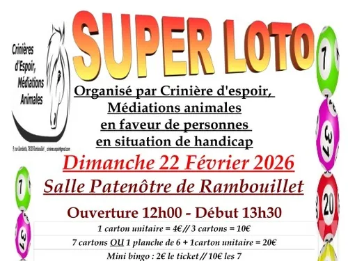 RAMBOUILLET (78) - Loto de Crinière d'espoir, Médiations animales