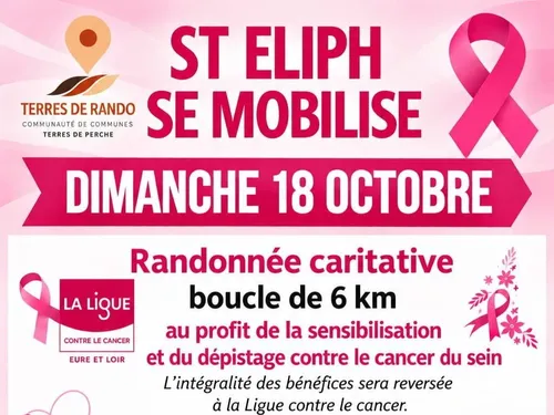 Dimanche 18 octobre à Saint-Éliph : randonnée caritative. Boucle de...