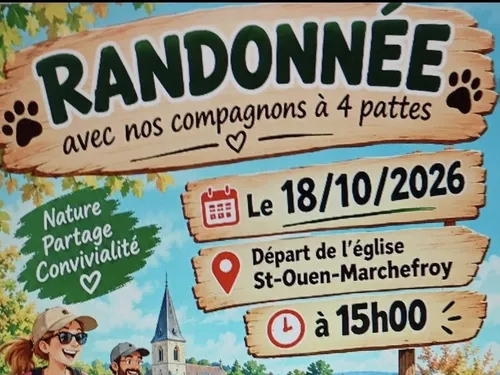 SAINT-OUEN-MARCHEFROY - Randonnée avec nos compagnons à 4 pattes
