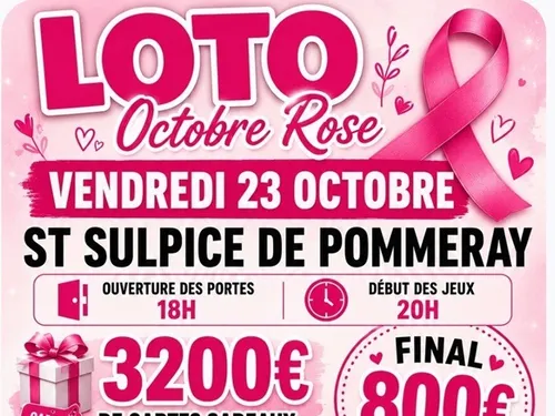 SAINT-SULPICE-DE-POMMERAY (41) - Loto Octobre Rose