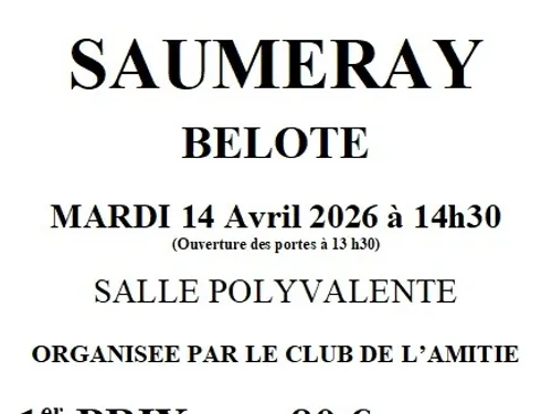 SAUMERAY - Concours de belote du club de l'amitié