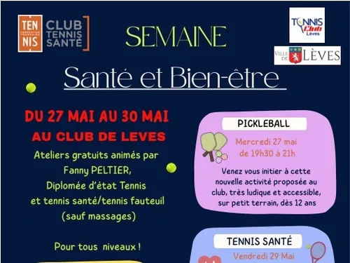 LÈVES - Semaine santé et bien-être du Tennis Club