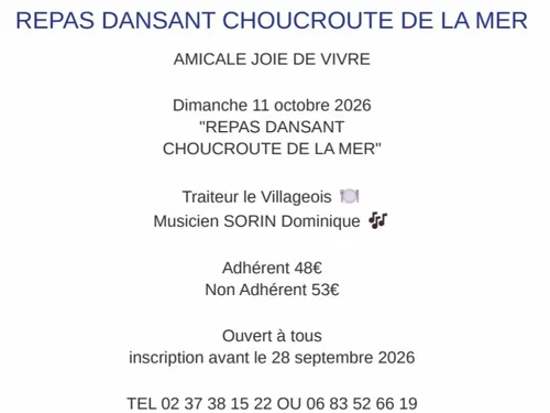 THIMERT-GÂTELLES - Repas dansant choucroute de la mer