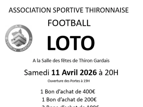 THIRON-GARDAIS - Loto de l'Association Sportive Thironnaise