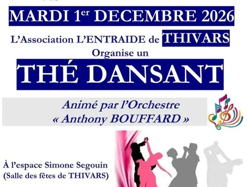THIVARS - Thé dansant avec l'orchestre Anthony Bouffard