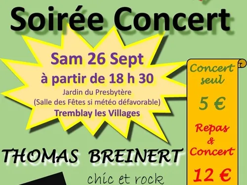 TREMBLAY-LES-VILLAGES - Soirée concert : Thomas Breinert