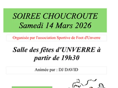UNVERRE - Soirée choucroute de l'association sportive