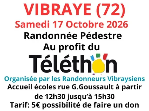 VIBRAYE (72) - Randonnée pédestre au profit du Téléthon