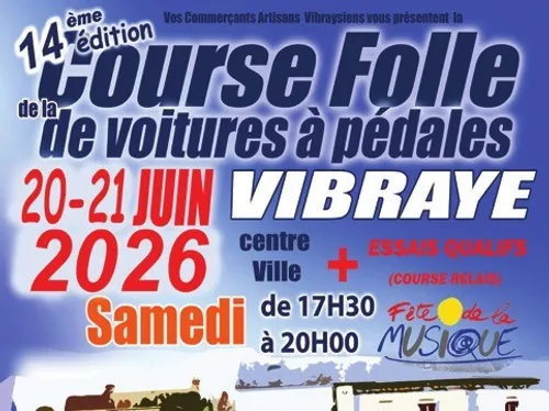 VIBRAYE (72) - Course folle de voitures à pédales