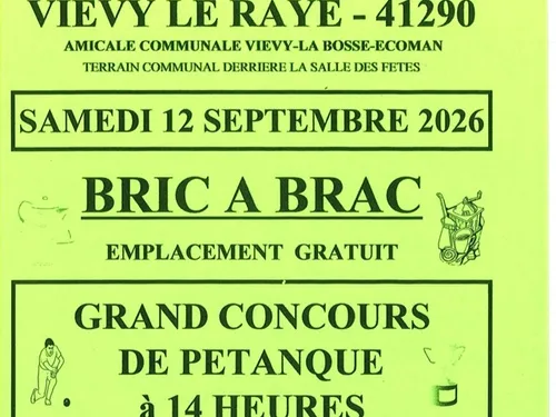VIÉVY-LE-RAYÉ (41) - Bric-à-brac et concours de pétanque