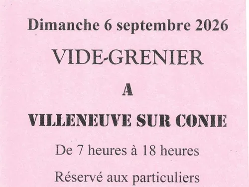 VILLENEUVE-SUR-CONIE (45) - Vide-greniers du Club des Iris de la Conie