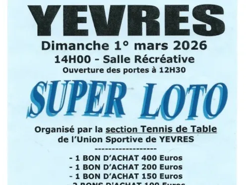 YÈVRES - Loto de l'US Yèvres Tennis de table