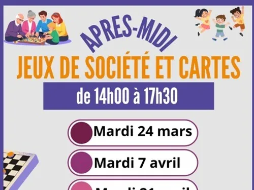 YMONVILLE - Après-midi jeux de société et cartes