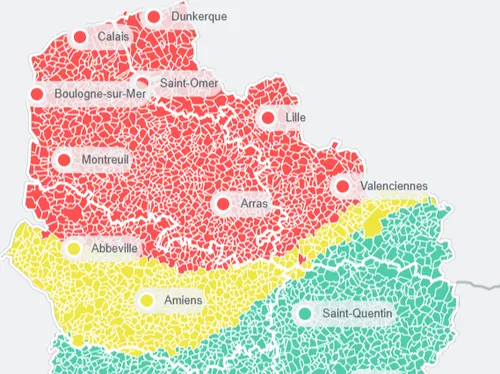 La qualité de l'air est mauvaise aujourd'hui, dans le Nord et le...