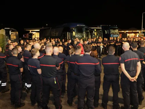 158 pompiers de la région sont partis hier soir pour la Gironde