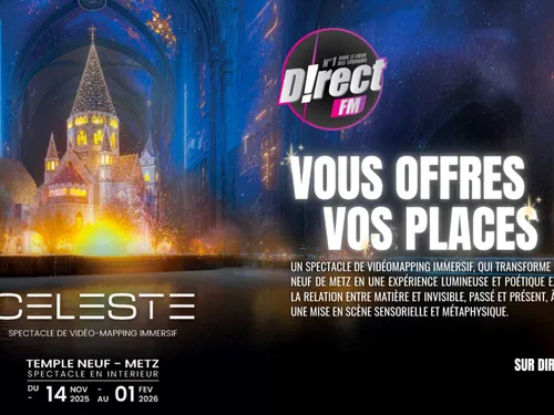 À GAGNER : VOS PLACES POUR CELESTE, VIDÉO-MAPPING AU TEMPLE NEUF !