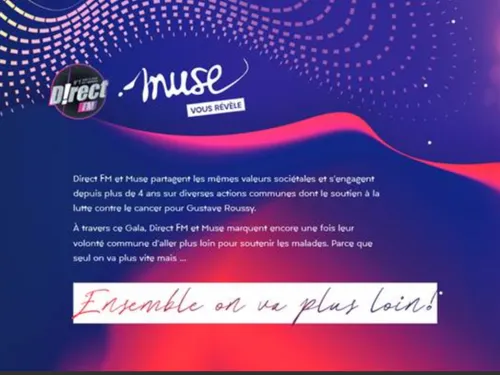 D!rectFM et Muse organisent un gala pour Gustave Roussy ! 
