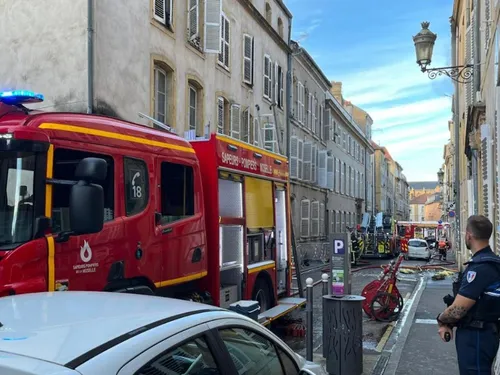 Incendie à Metz : un important dégagement de fumée rue Saint-Marcel
