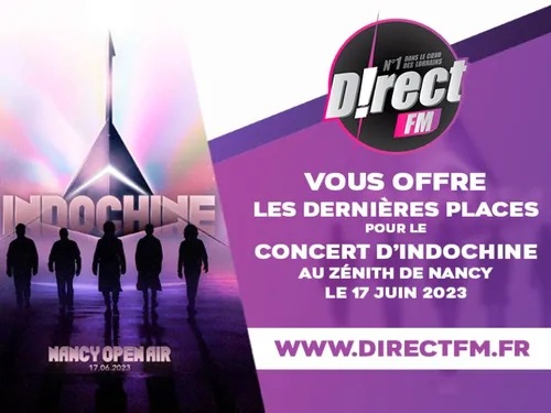 Indochine en Open Air au Zénith de Nancy : Vos places sont à gagner...