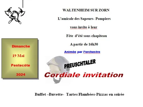 FETE D'ETE LE 19 MAI A WALTENHEIM SUR ZORN