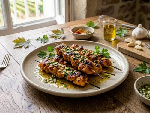  BROCHETTES DE POULET AUX ÉPICES
