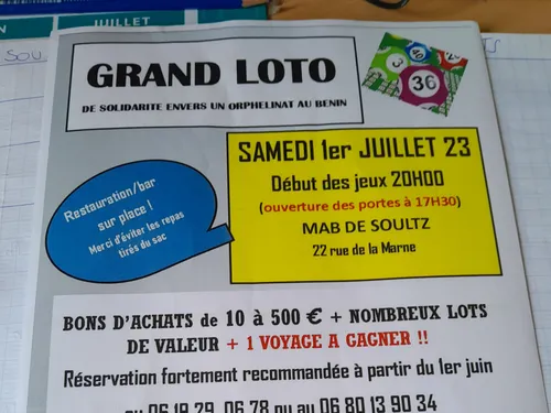  LOTO pour le 1er Juillet à la mab de Soultz
