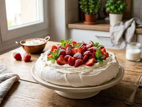 Pavlova aux fraises