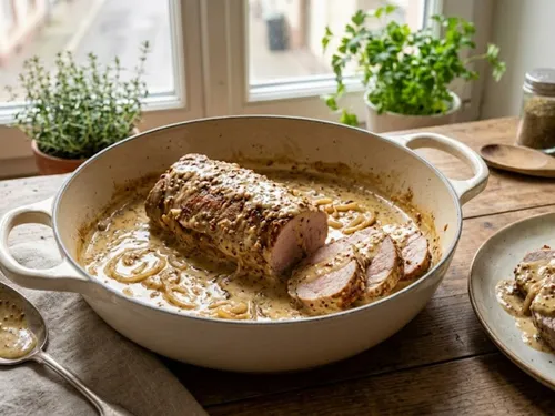 Filet mignon à la moutarde