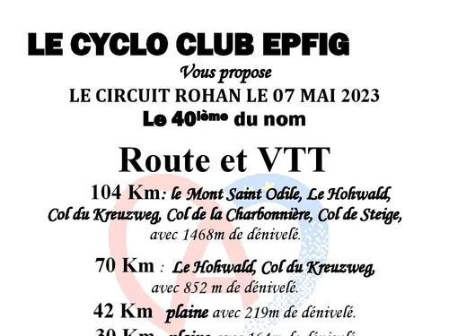 CYCLOTOURISME CIRCUIT ROHAN       