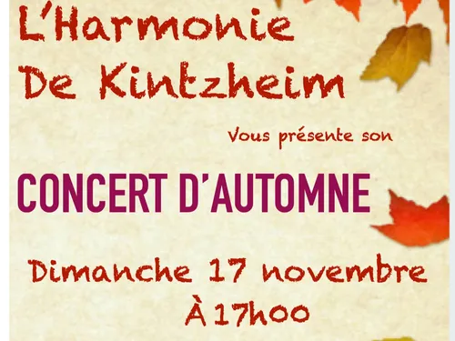 Concert d'automne de L'Harmonie de Kintzheim 