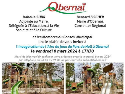 Inauguration Aire de jeux Parc de Hell