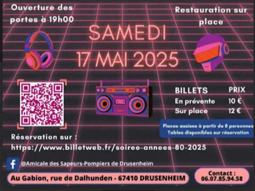 Soirée années 80 à Drussenheim