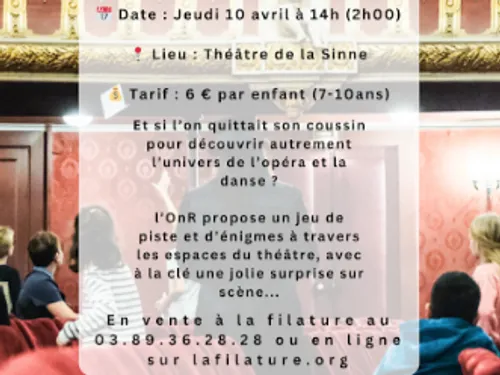 Jouons à l'Opéra - Atelier Jeune Public