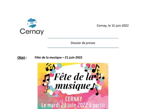 FÊTE DE LA MUSIQUE À CERNAY