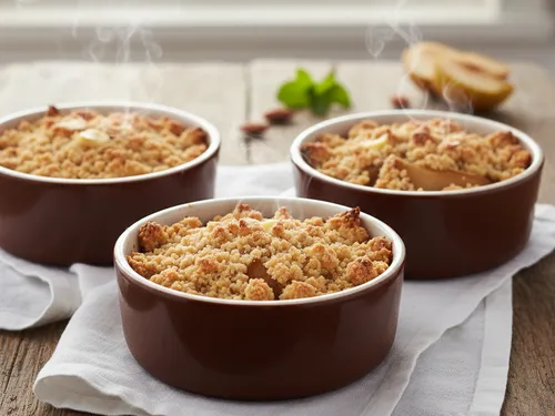 Crumble aux poires et amandes