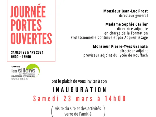 Journées portes ouvertes des Sillons de Haute Alsace à Rouffach et...