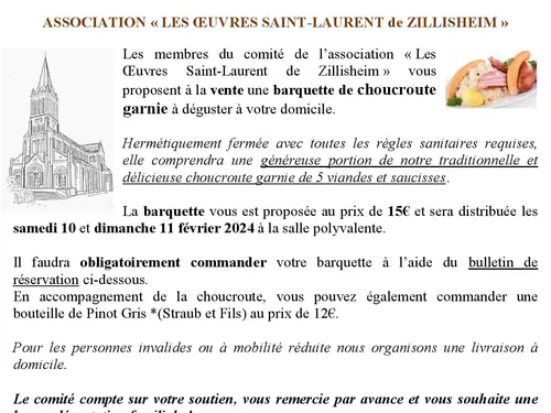 OEUVRES SAINT LAURENT DE ZILLISHEIM