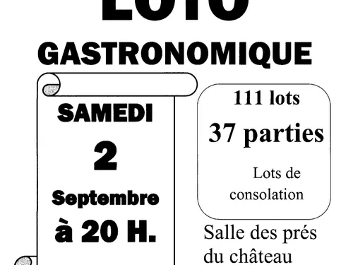 Loto gastronomique organisé par l'Amicale des donneurs de sang de...