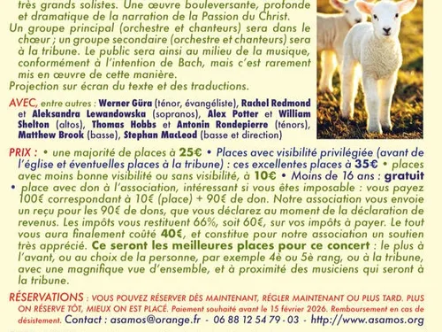 SAESSOLSHEIM : grand concert "la Passion selon St-Matthieu" de...