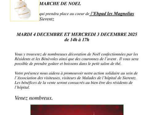 Marché Noël à l'Ehpad de Sierentz