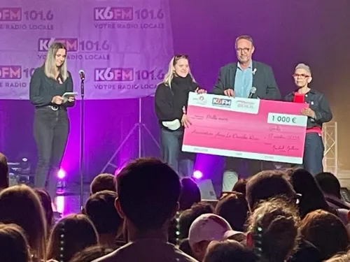 K6FM solidaire avec Octobre Rose : 1000€ remis à l’association «...