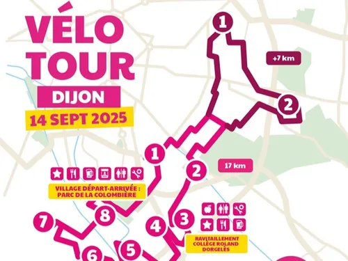 Découvrez le parcours du vélotour de Dijon 